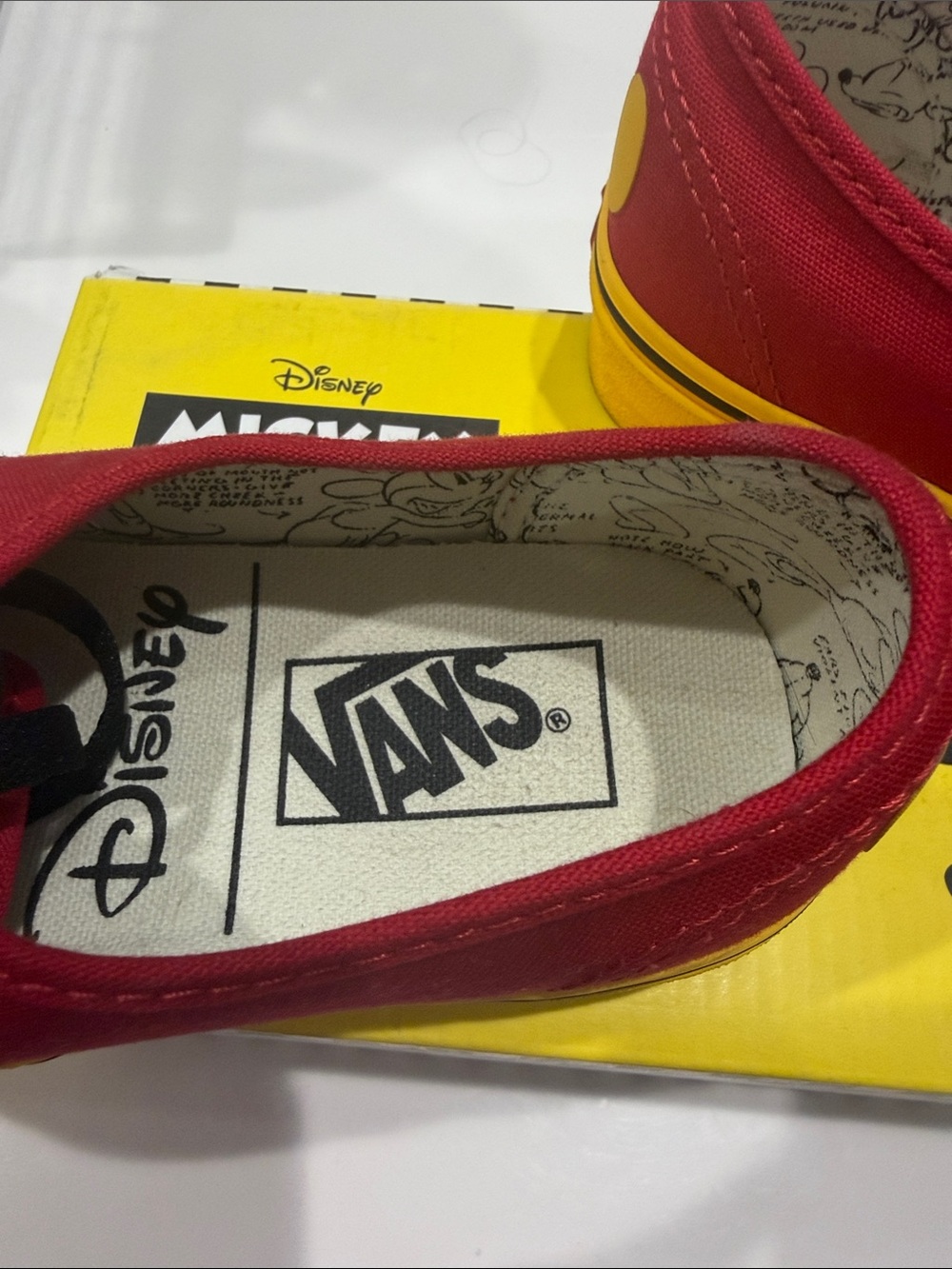 Vans Red, Black & Yellow Low-Top Canvas Sneakers - Picture 2 of 5